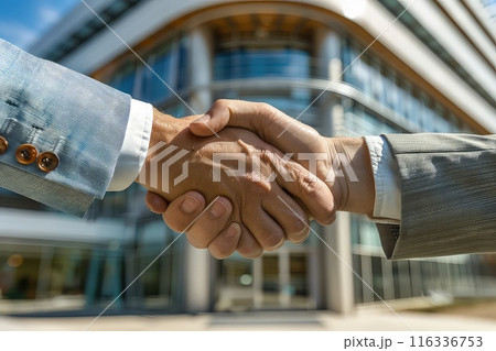 The start of something great, locked in a handshake. 116336753