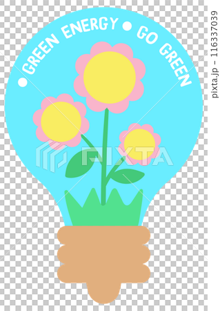 Kid hand drawn cute ecology world earth day elements green energy 116337039