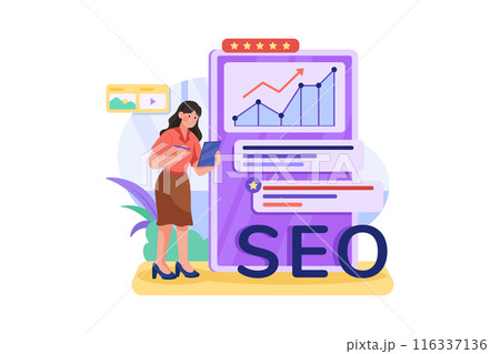 Page Ranking Illustration concept on white background 116337136