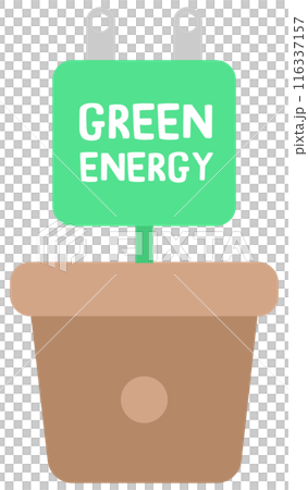 Kid hand drawn cute ecology world earth day element green energy plug 116337157