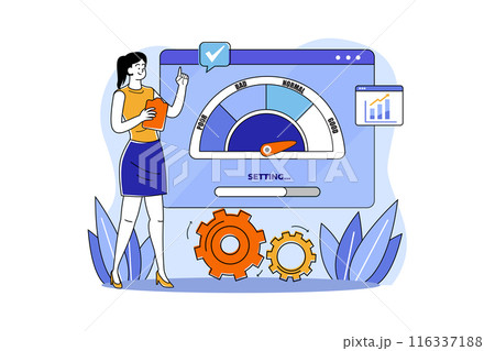 Web Performance Illustration concept on white background Web Performance Illustration concept on white background 116337188