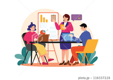 Business Activities Illustration concept. Flat illustration isolated on white background 116337228