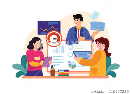Business Activities Illustration concept. Flat illustration isolated on white background 116337229