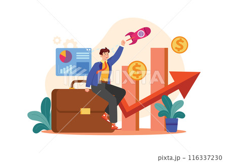 Business Activities Illustration concept. Flat illustration isolated on white background 116337230
