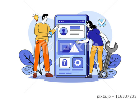 App development Illustration concept on white background 116337235