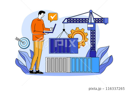 Shopping Online Illustration concept. Flat illustration isolated on white background Shopping Online Illustration concept. Flat illustration isolated on white background 116337265