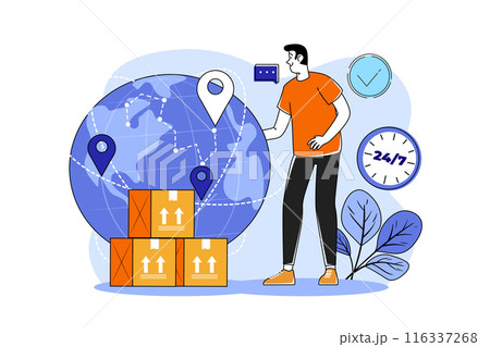 Shopping Online Illustration concept. Flat illustration isolated on white background Shopping Online Illustration concept. Flat illustration isolated on white background 116337268