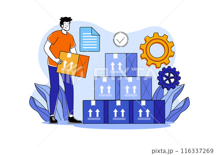 Shopping Online Illustration concept. Flat illustration isolated on white background Shopping Online Illustration concept. Flat illustration isolated on white background 116337269