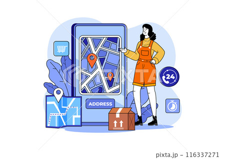 Shopping Online Illustration concept. Flat illustration isolated on white background Shopping Online Illustration concept. Flat illustration isolated on white background 116337271