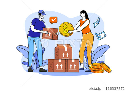 Shopping Online Illustration concept. Flat illustration isolated on white background Shopping Online Illustration concept. Flat illustration isolated on white background 116337272