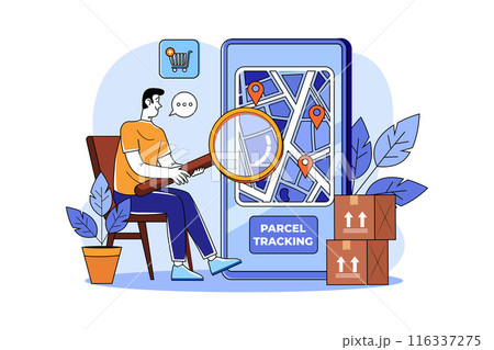 Shopping Online Illustration concept. Flat illustration isolated on white background Shopping Online Illustration concept. Flat illustration isolated on white background 116337275