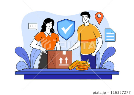 Shopping Online Illustration concept. Flat illustration isolated on white background Shopping Online Illustration concept. Flat illustration isolated on white background 116337277
