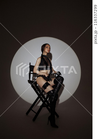 Studio fashion shot of the pretty young woman.  116337299