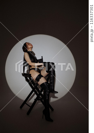 Studio fashion shot of the pretty young woman.  116337301