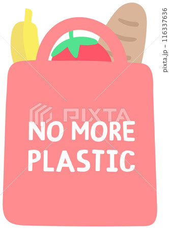 Kid hand drawn cute ecology world earth day element no more plastic 116337636