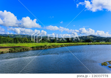 下殿橋(鹿児島県伊佐市大口下殿)から見る川内川 下殿橋(鹿児島県伊佐市大口下殿)から見る川内川 116337778