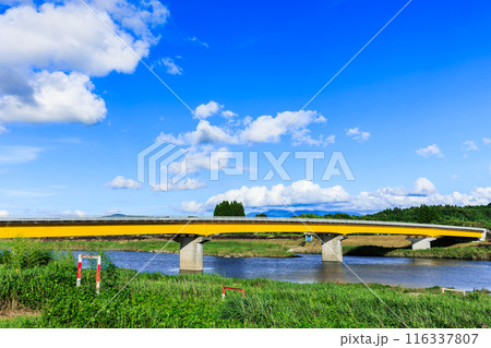 下殿橋（鹿児島県伊佐市大口下殿）と川内川 116337807