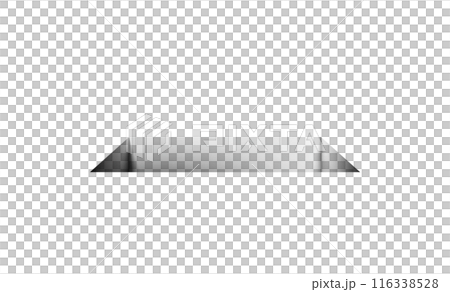 Black square hole mockup. Isolated realistic transparent template, for location on any image or background. Clean design. Png 116338528