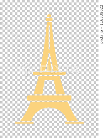Simple and stylish Eiffel Tower silhouette icon - Image of Paris, France 116338622