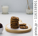 Closeup of a group of assorted cookies. Chocolate chip 116338901