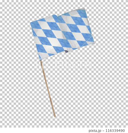 Bavarian flag watercolor clipart. Hand drawn blue and white diamond shapes for Oktoberfest, beer labels, brewery , flyers, poster, banners. Element for party design, cultural event, beer festival Bavarian flag watercolor clipart. Hand drawn blue and white diamond shapes for Oktoberfest, beer labels, brewery , flyers, poster, banners. Element for party design, cultural event, beer festival 116339490