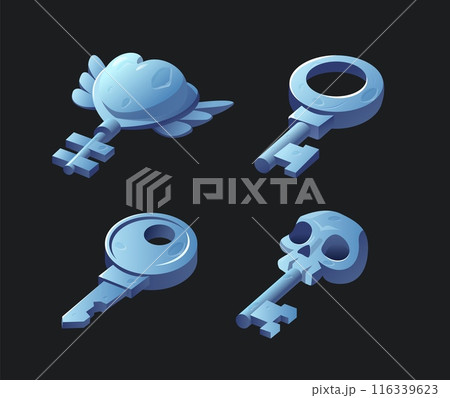 Keys game element set. Keys game element set. 116339623