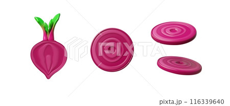 3d set of burgundy beets. 3d set of burgundy beets. 116339640