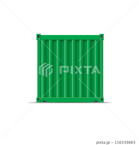 Side view vector of green cargo container....のイラスト素材 [116339865] - PIXTA