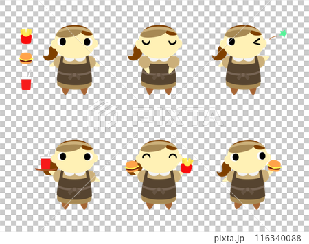 漢堡店店員（經典色）圖示集 1 116340088