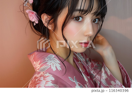 綺麗な浴衣姿の女性 綺麗な浴衣姿の女性 116340396