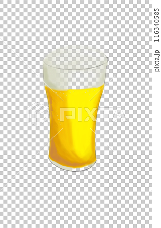グラスに注がれたビール 116340585