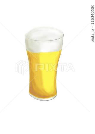 グラスに注がれたビール 116340586