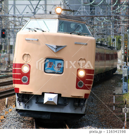 JR京都線を行く特急雷鳥号(485系電車:大阪⇔金沢) JR京都線を行く特急雷鳥号(485系電車:大阪⇔金沢) 116341598