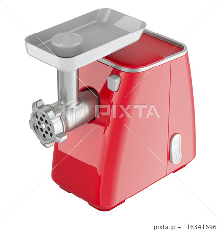 Red electric meat grinder, 3D rendering 116341696