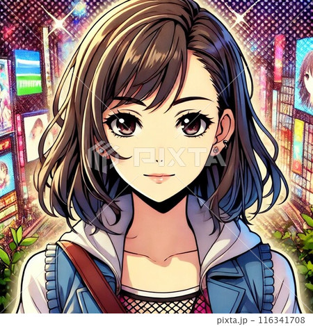 都会の夜に輝く女性 都会の夜に輝く女性 116341708