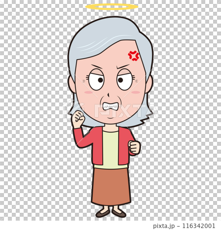 Irritated deceased woman 116342001