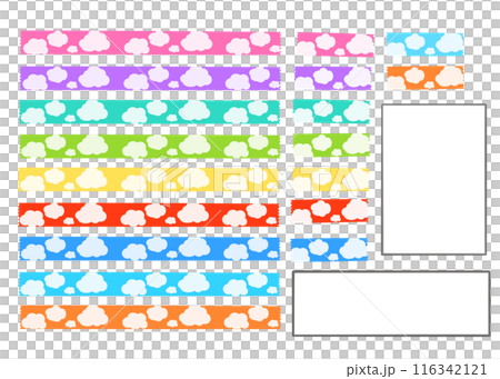 Masking tape set cloud pattern② 116342121