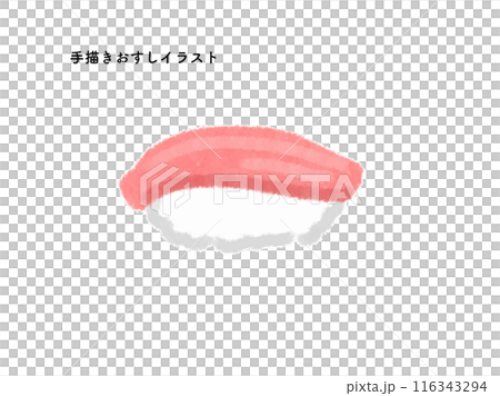 手描き風お寿司イラスト 手描き風お寿司イラスト 116343294