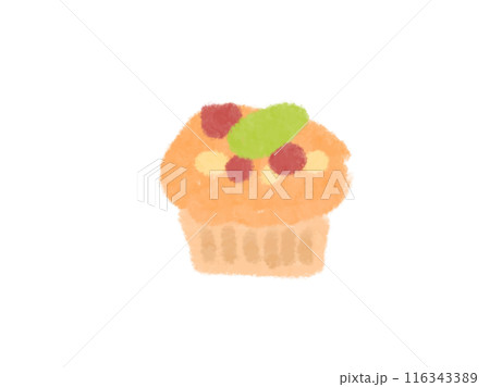 手描き風マフィンイラスト 手描き風マフィンイラスト 116343389