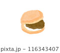 手描き風どら焼きイラスト 116343407
