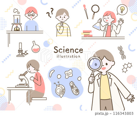 子供と化学のイラストセット 116343803