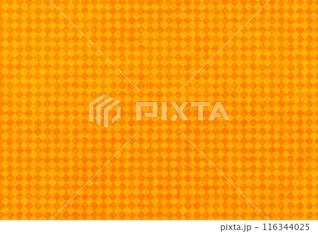 フェルト素材オレンジ格子柄 116344025