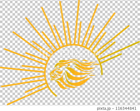 太陽和獅子標記 太陽和獅子標記 116344841