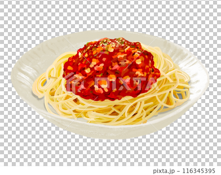 ミートソースパスタ（フォークなし） 116345395