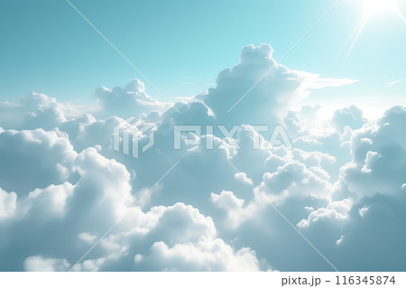 シンプルな青空の背景 AI生成画像 シンプルな青空の背景 AI生成画像 116345874
