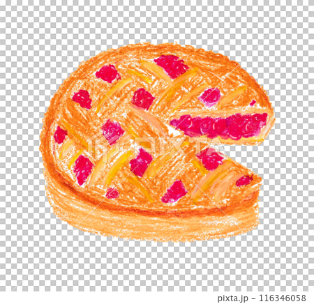 Cherry pie illustration 116346058