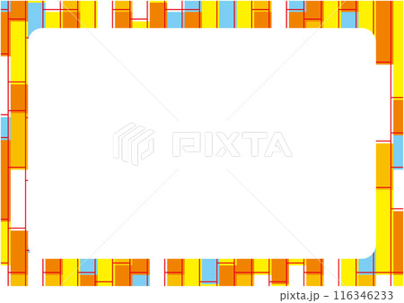 夏をイメージした明るくカラフルなタイル柄の背景 116346233