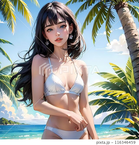 水着の若い女性 116346459