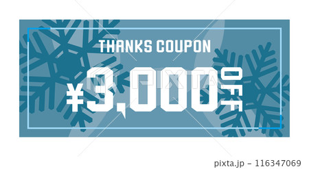 冬をイメージしたカラフルなポップなクーポンチケット 冬をイメージしたカラフルなポップなクーポンチケット 116347069