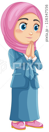 Muslim Girl in Traditional Attire 116347556